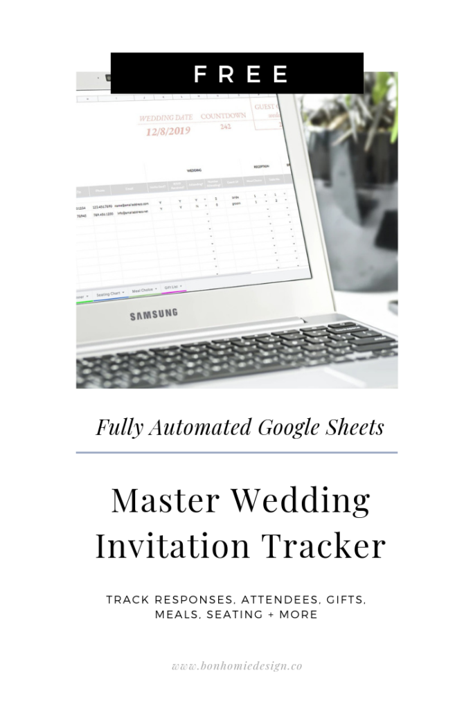 FREE wedding invitation tracker