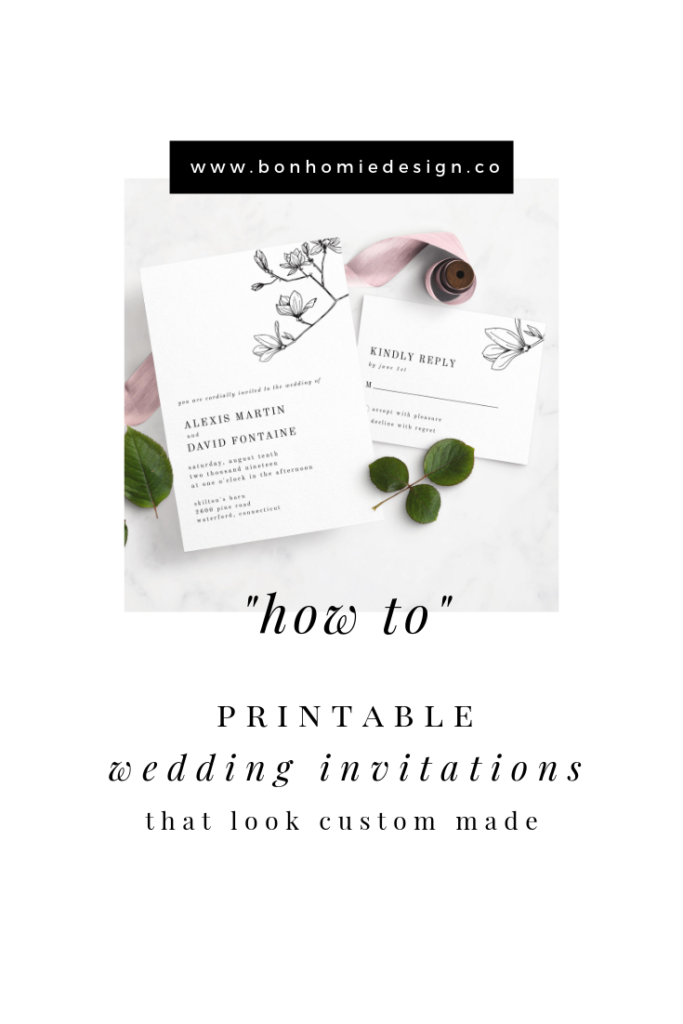 how to make your printable invites look custom made