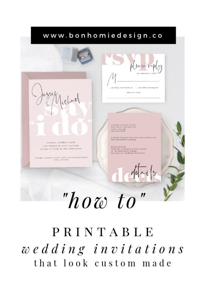 printable wedding invitations that look custom made