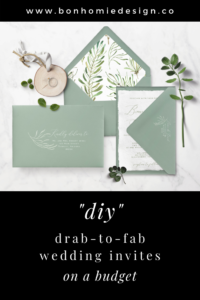 DIY drab to fab wedding invitations on a budget