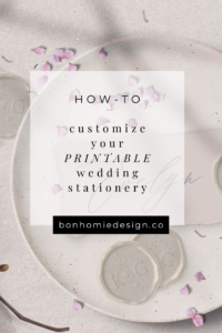 customize printable wedding stationery with embellishments