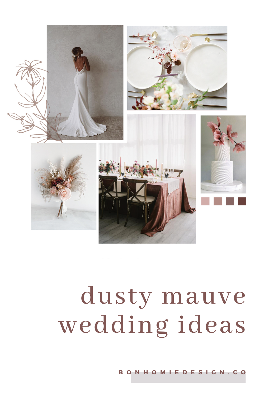 dusty mauve wedding ideas
